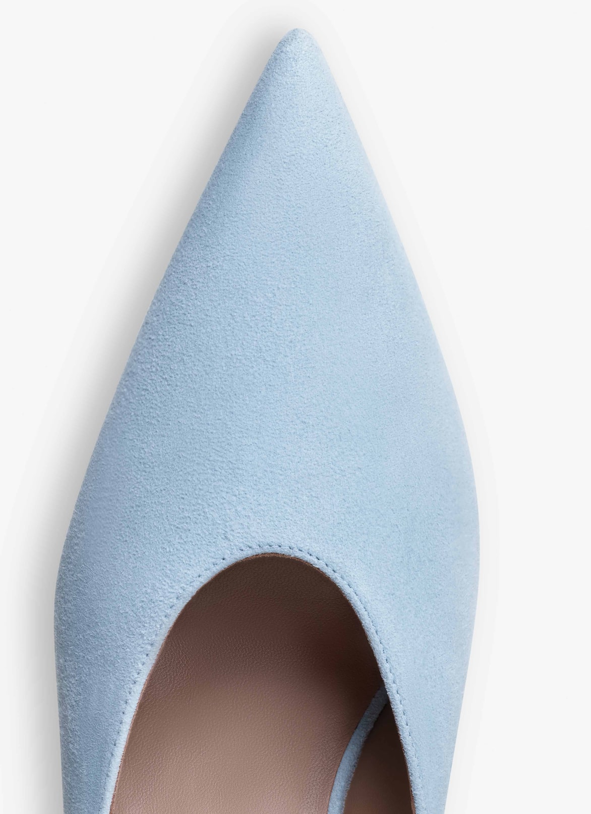 CUBE WEDGE MULES IN SUEDE GOATSKIN ALAÏA LIGHT BLUE CUBE WEDGE MULES IN SUEDE GOATSKIN